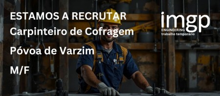 Carpinteiro de Cofragem (M/F)